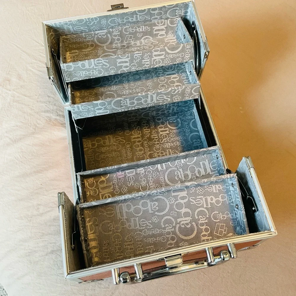 Caboodles Gold and Silver Makeup Organizer with Sturdy Design